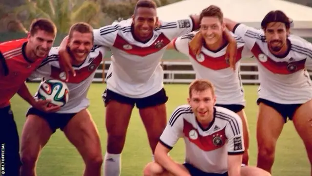 Jerome Boateng with Germany team-mates