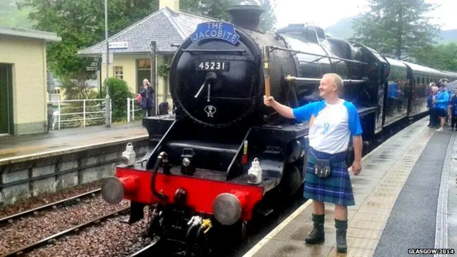 David Sedgwick at Glenfinnan station