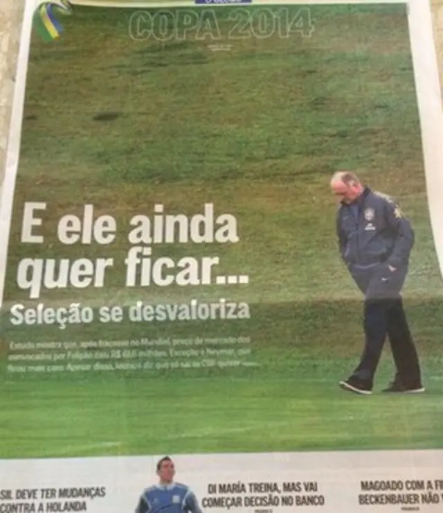 Dan Roan's Twitter picture of O Globo