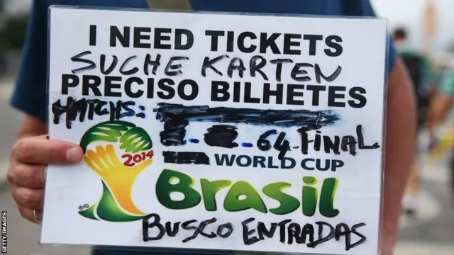 Fan asking for World Cup final ticket