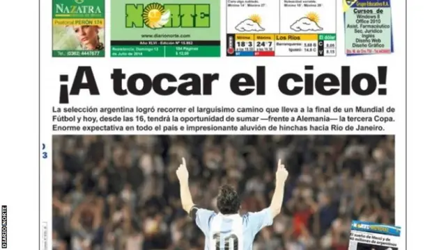 Argentina newspaper Diario Norte