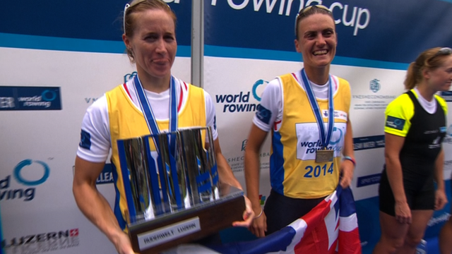 Great Britain's Helen Glover and Heather Stanning