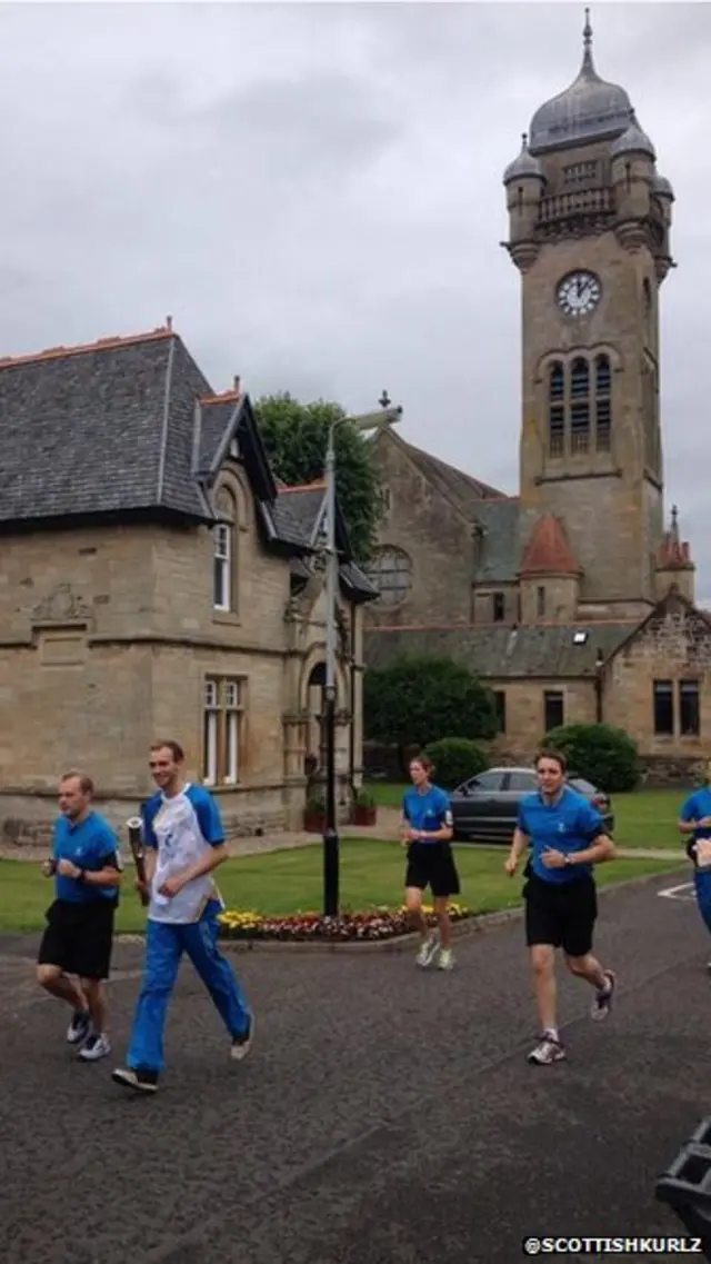 Baton relay in Quarrier's Village