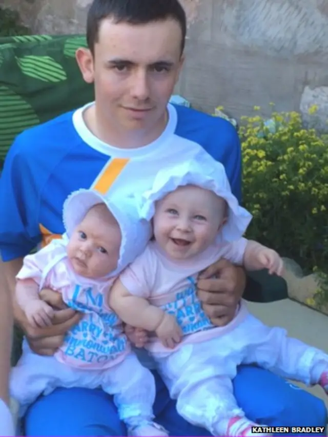 Paul Dorrian and nieces getting ready for the Queen's Baton Relay