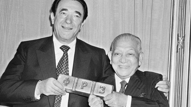 Robert Maxwell and Ryoichi Sasakawa