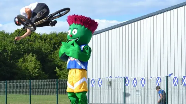 Clyde at skate park in Stevenston