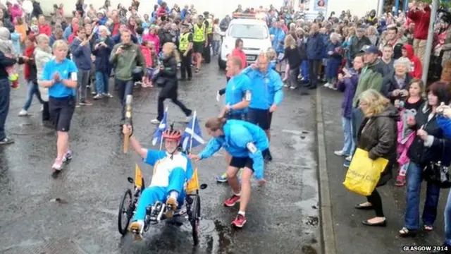 Richard Spearey with the Queen's Baton