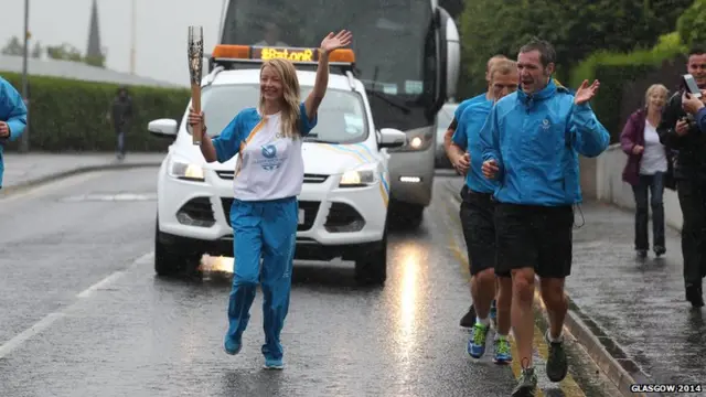 Marie Baxter with the Queen's Baton