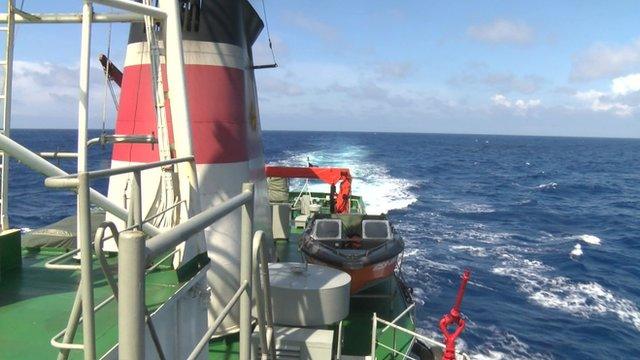 On board a Vietnamese Coast Guard vessel