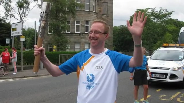 Philip Moseley with the baton in Clarkston