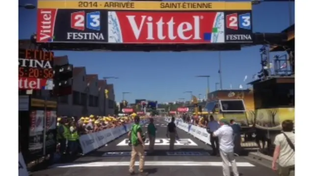 Finish line in Saint Etienne