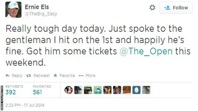 Ernie Els Twitter