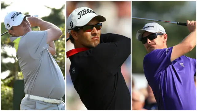 Jason Dufner, Adam Scott and Justin Rose