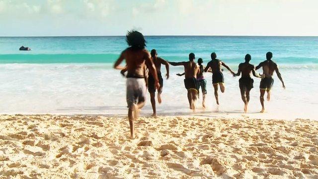 The Barbados rugby sevens team train for the Commonwealth Games