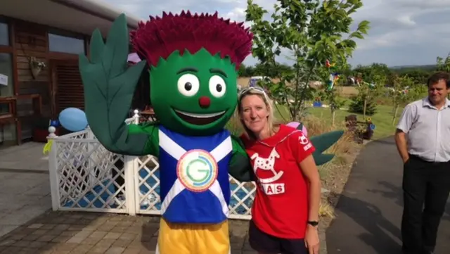 Clyde with Debbie Mooney