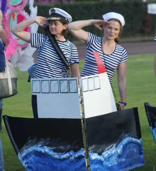 women in sailor customes