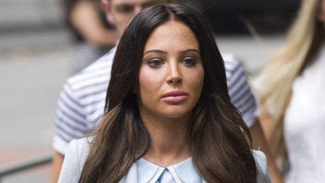 Tulisa Contostavlos arriving at court