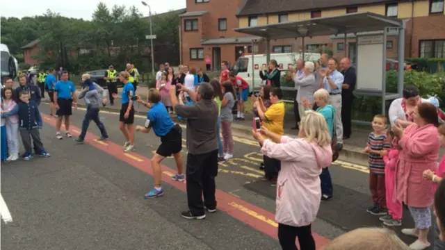 Support in Castlemilk for Queen's Baton Relay