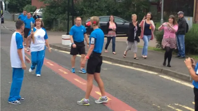 Police officers on Queen's Baton Relay