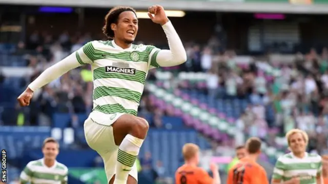 Virgil van Dijk celebrates his opening goal