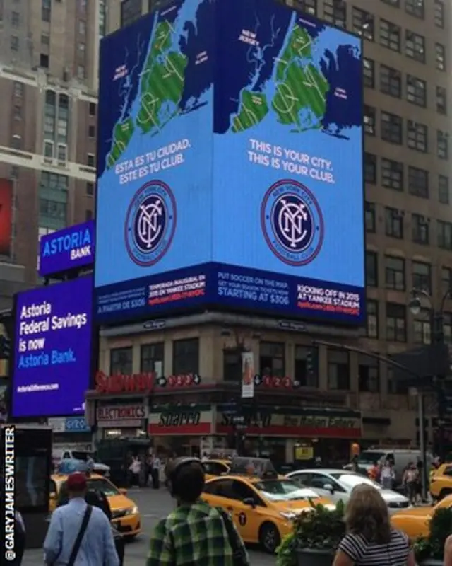 Advertising for new club in New York City FC