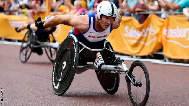 English Paralympic wheelchair athlete David Weir