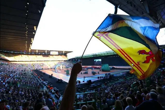 The view from inside the stadium
