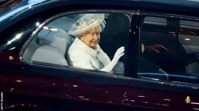 The Queen arrives