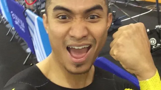 Malaysian track cyclist Azizul Awang