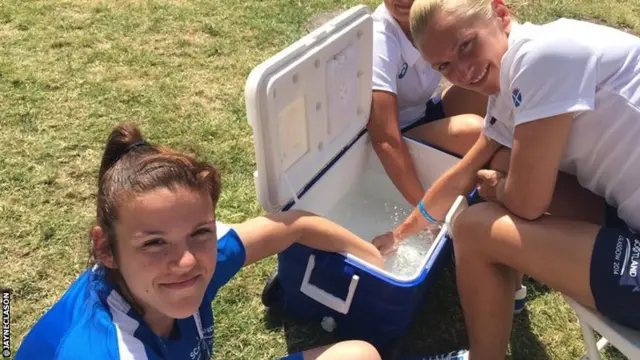 Jayne Clason and an ice bucket