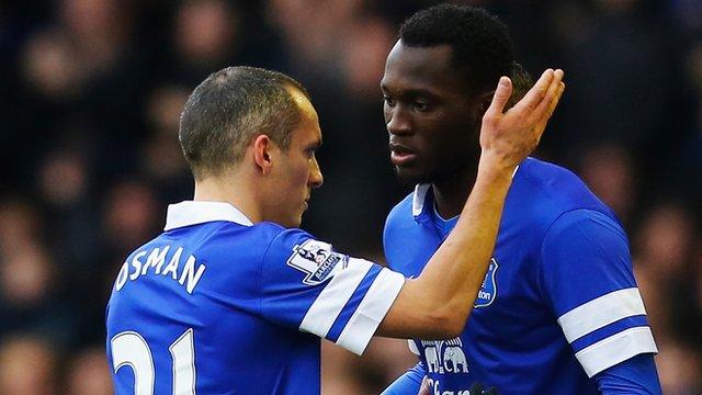 Leon Osman and Romelu Lukaku