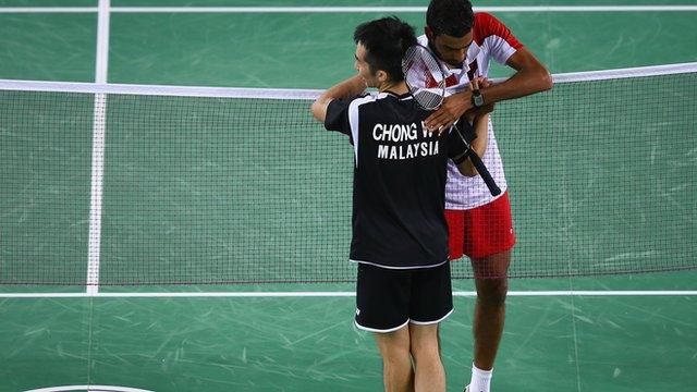 Malaysia's Chong Wei Feng and England's Rajiv Ouseph