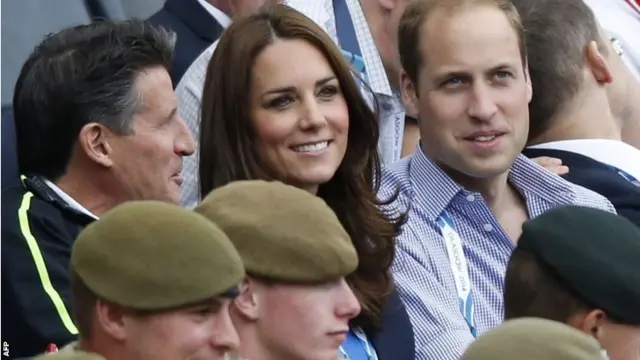 Duke and Duchess of Cambridge with Lord Coe