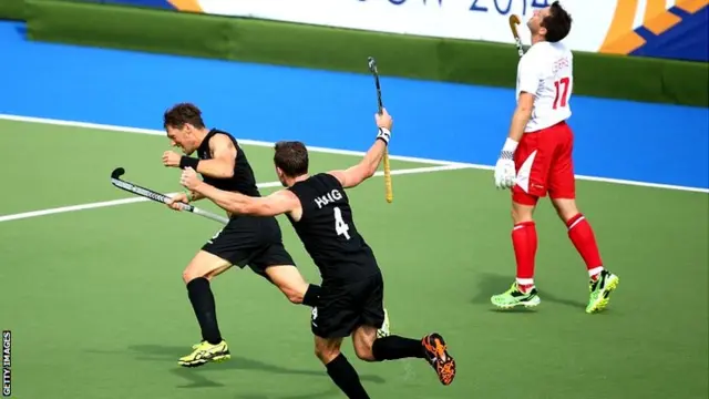 Simon Childs scores the winner for New Zealand