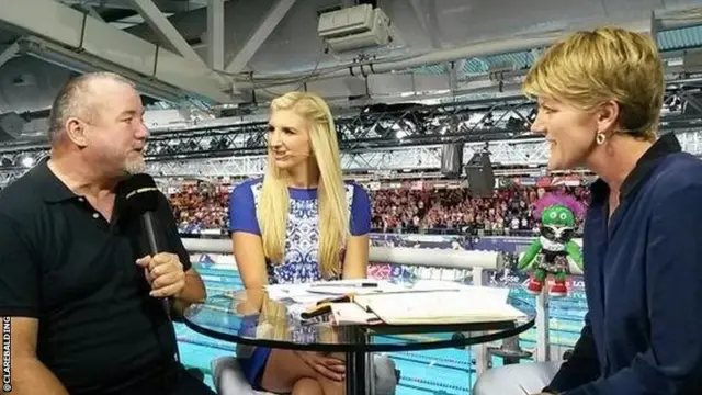 Bert LeClos, Becky Adlington and Clare Balding