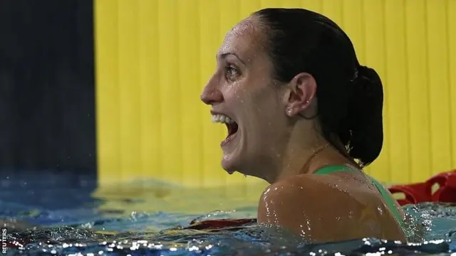 Georgia Davies celebrates