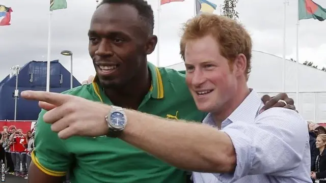 Usain Bolt and Prince Harry