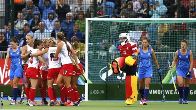 Alex Danson of England celebrates