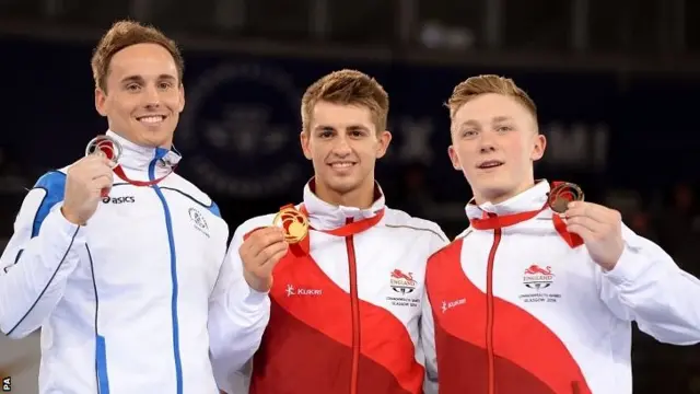 Daniel Purvis, Max Whitlock and Nile Wilson