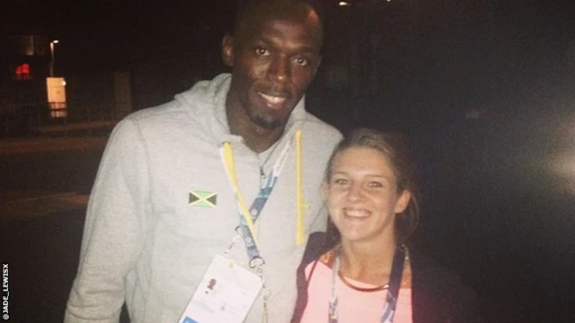 Usain Bolt and Jade Lewis