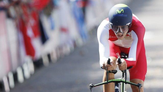 England's Alex Dowsett takes gold in men's cycling time trial