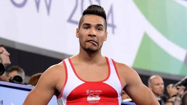 Louis Smith after his silver medal routine