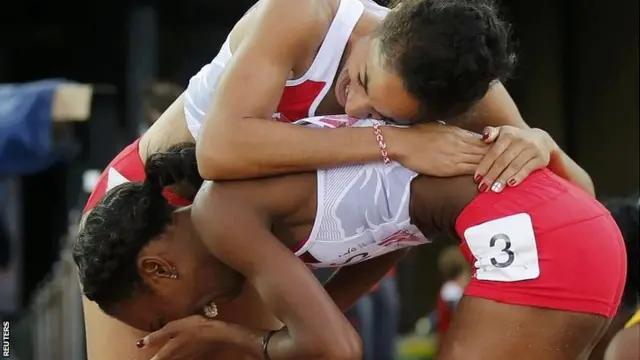 Jodie and Bianca Williams celebrate