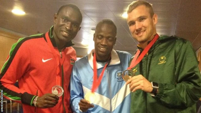 David Rudisha, Nijel Amos and Andre Oliver