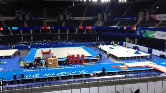 The gym venue at Glasgow Games