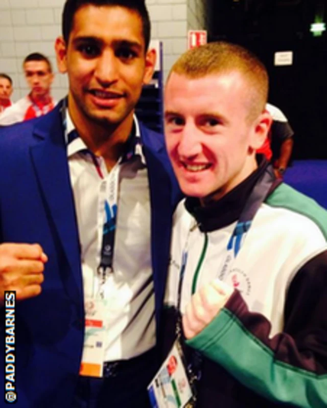 Paddy Barnes and Amir Khan