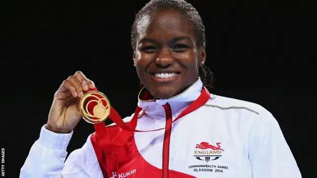 Gold medallist Nicola Adams of England