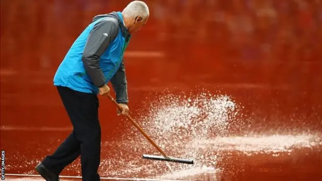 Rain at Hampden Park