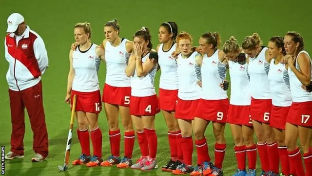 England players look dejected