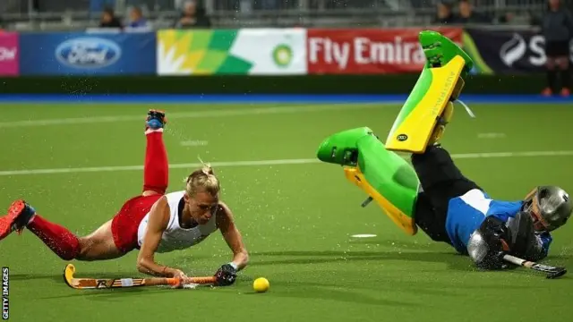 Australian goalkeeper Rachael Lynch denies Alex Danson